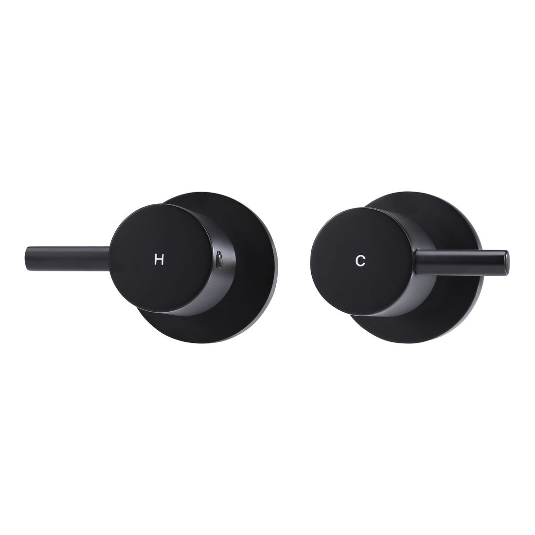 Round Quarter Turn Wall Top Assemblies MW06 Matte Black