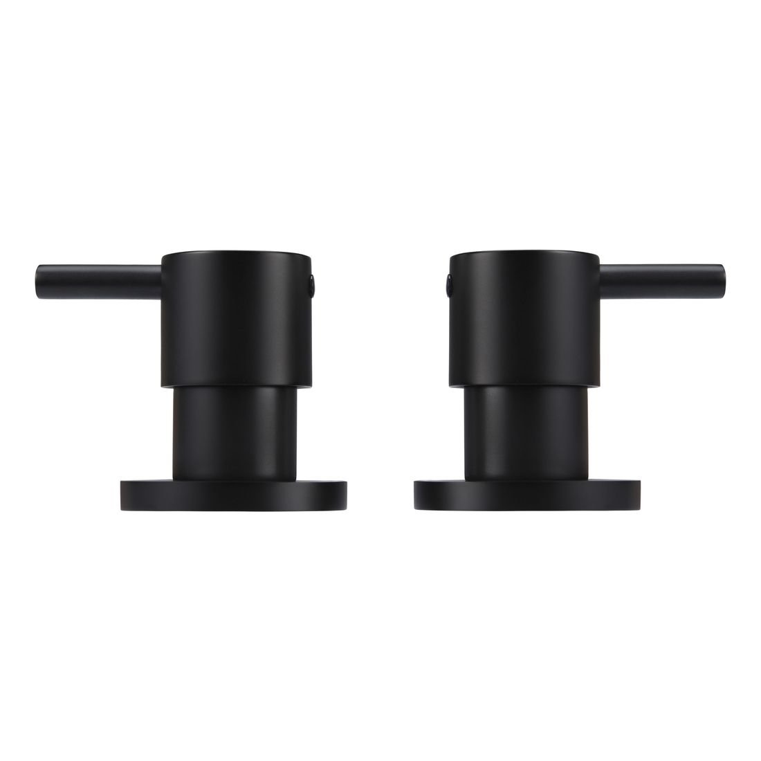 Round Quarter Turn Wall Top Assemblies MW06 Matte Black