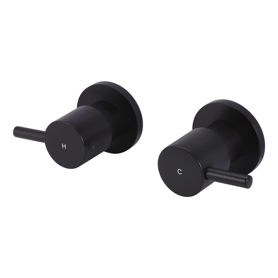 Round Quarter Turn Wall Top Assemblies MW06 Matte Black