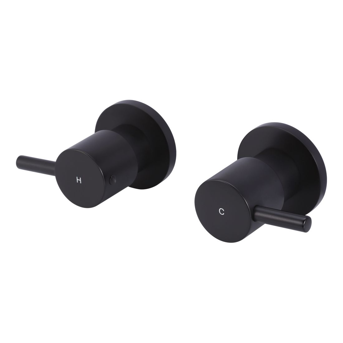 Round Quarter Turn Wall Top Assemblies MW06 Matte Black