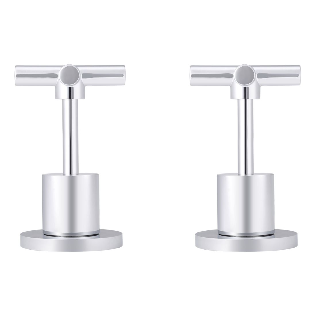 Cross Handle Jumper Valve Wall Top Assemblies Chrome
