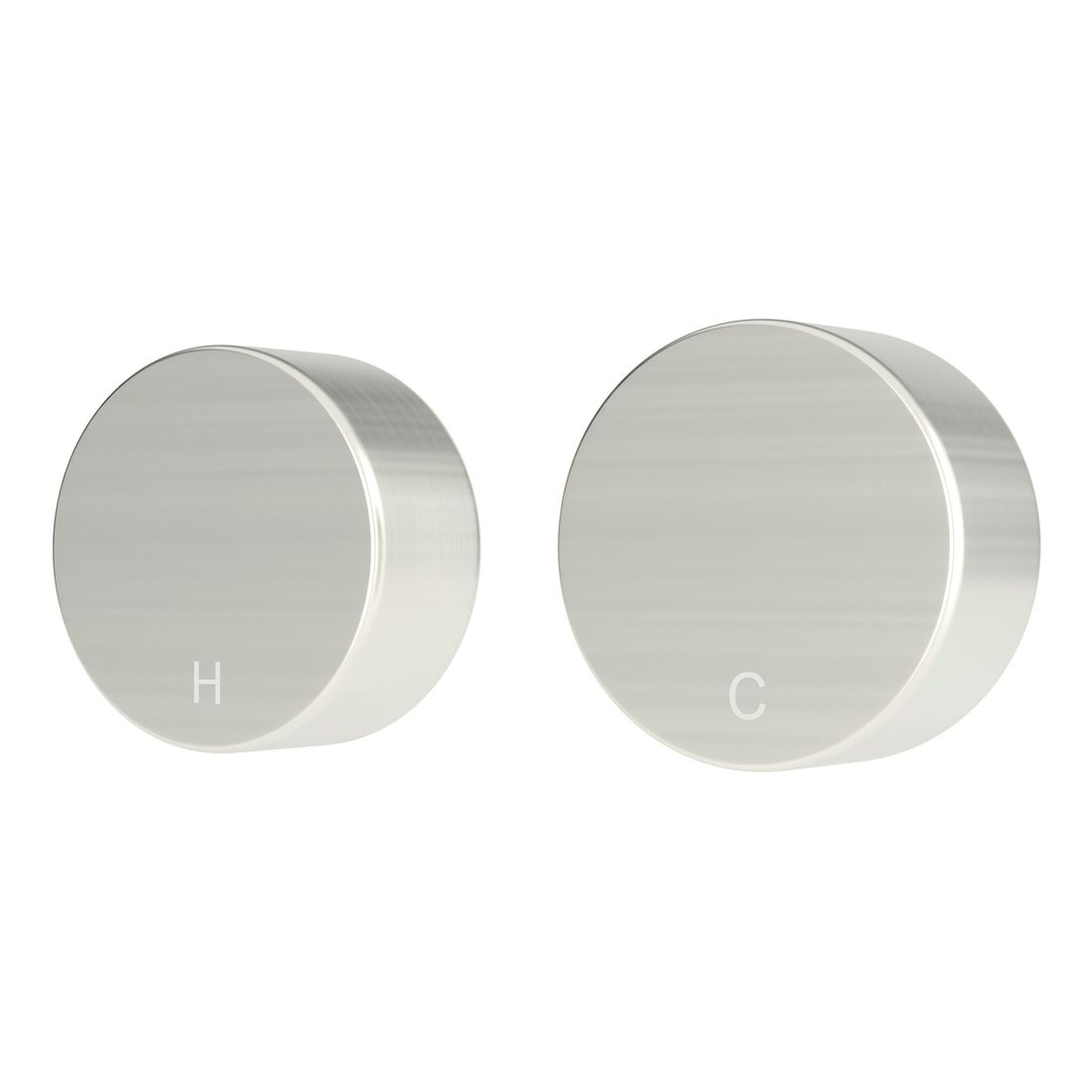 Circular Wall Taps Brushed Nickel