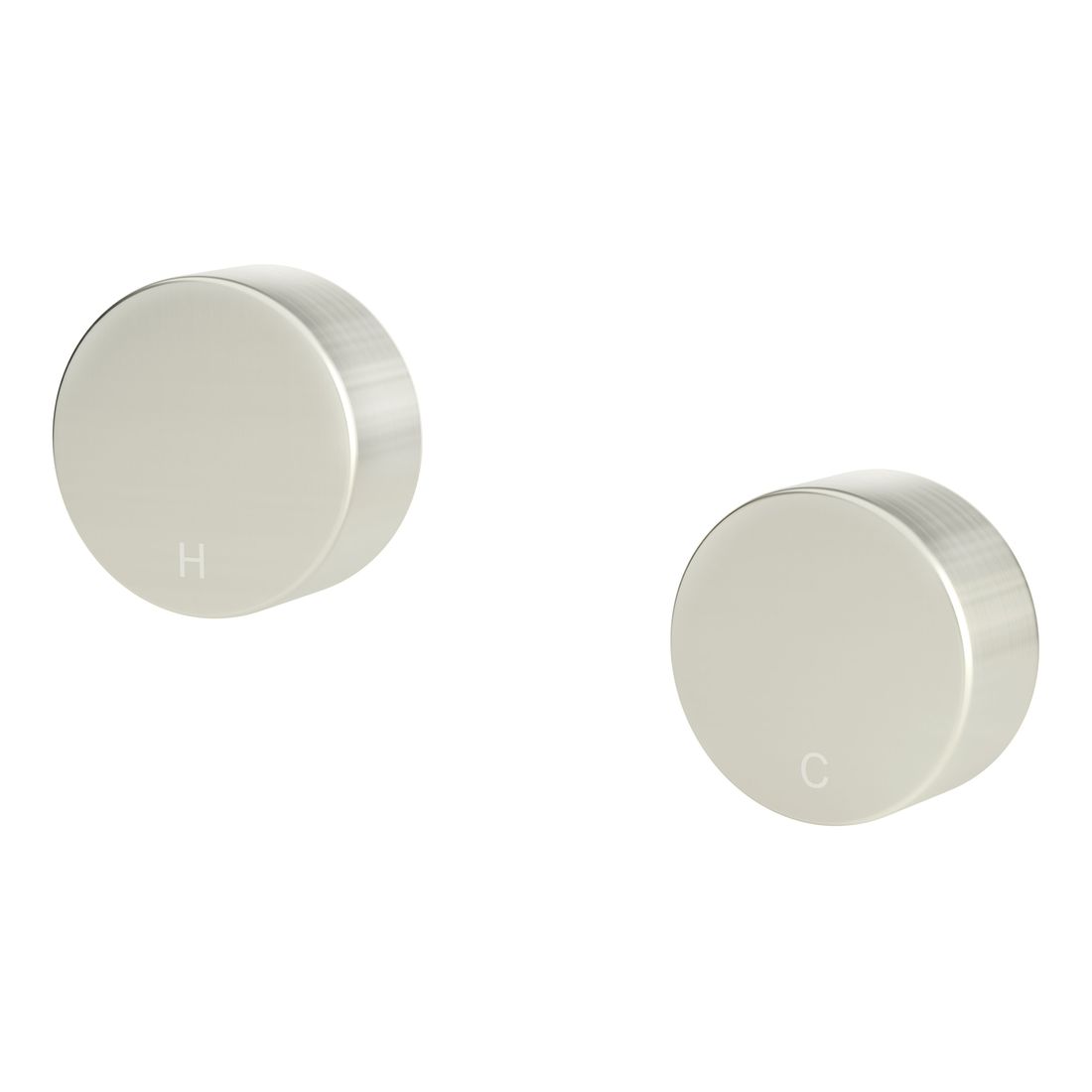 Circular Wall Taps Brushed Nickel