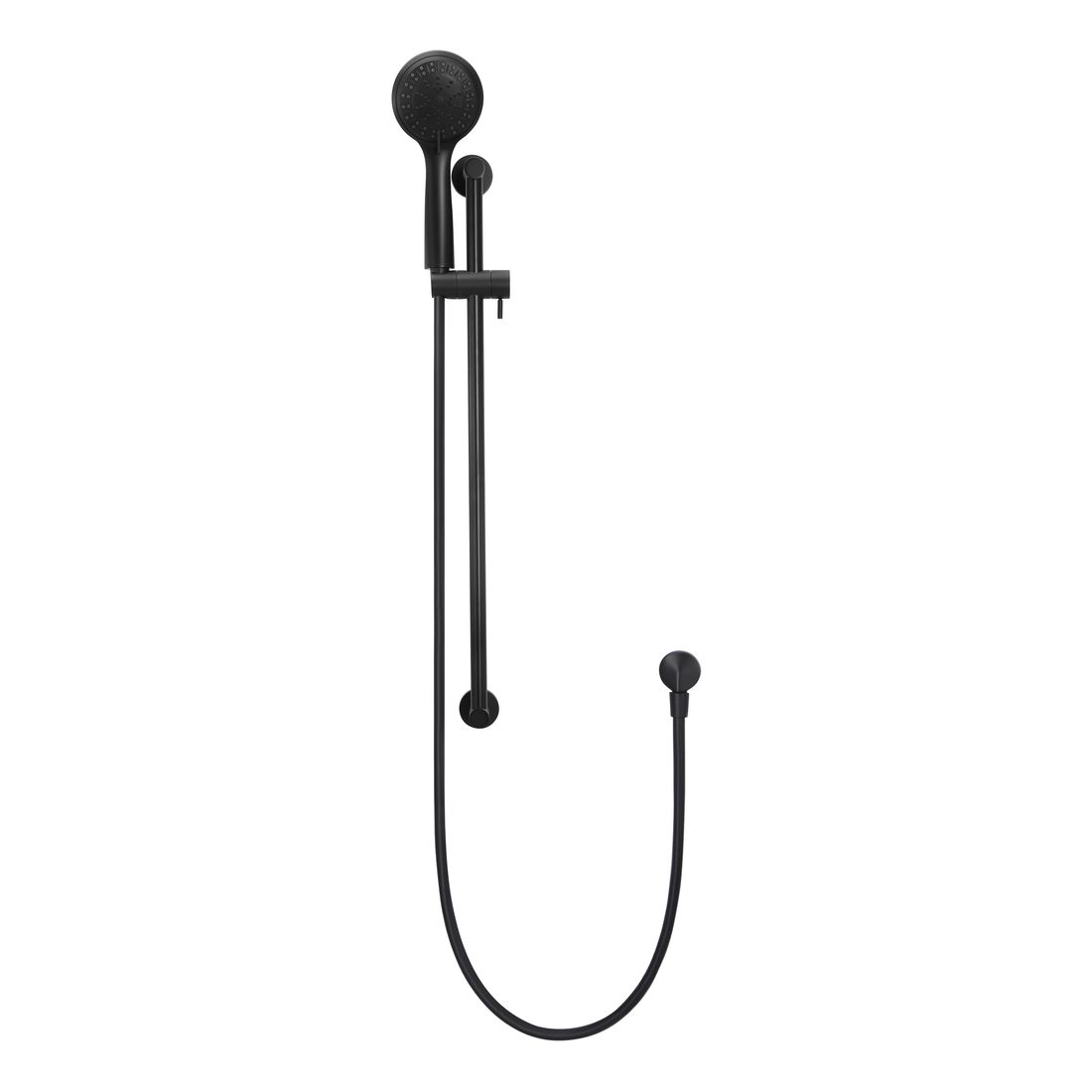 Round Hand Shower on Rail Column MZ0402 Matte Black