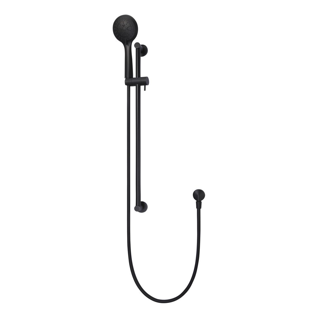 Round Hand Shower on Rail Column MZ0402 Matte Black