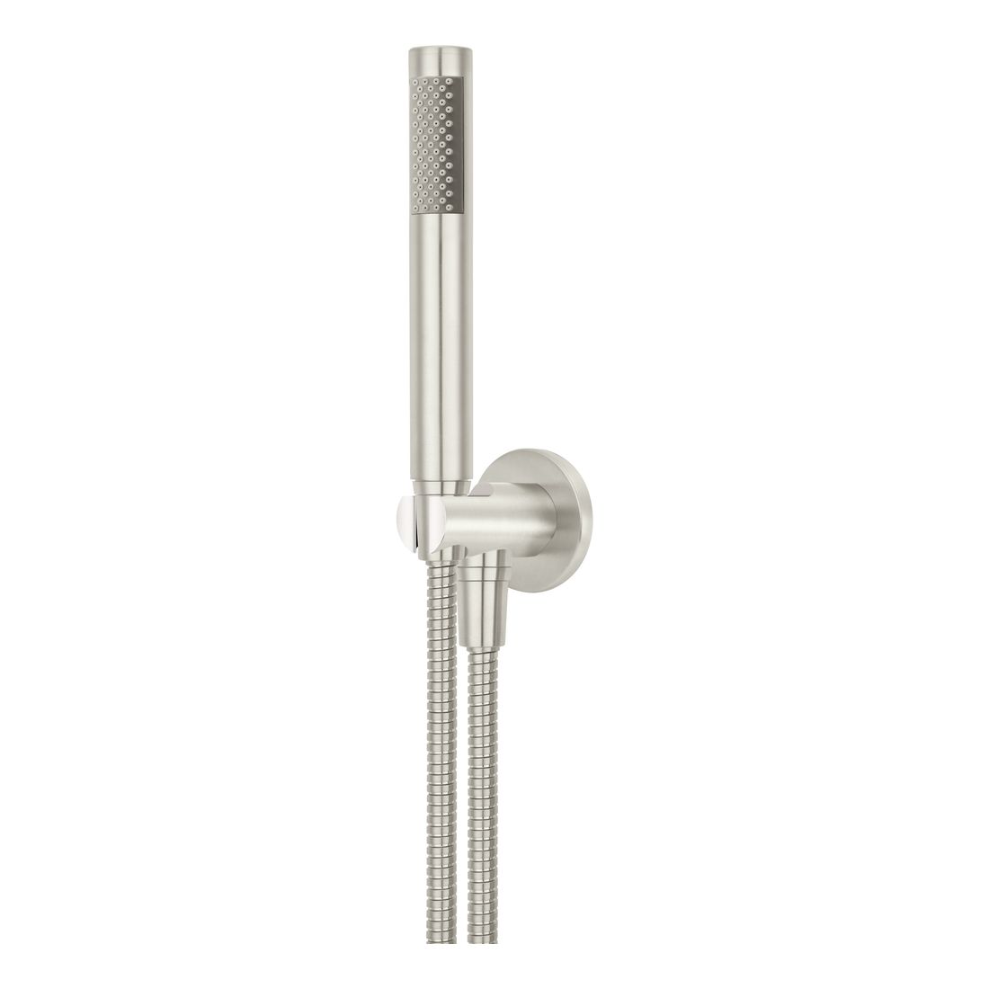 Round Hand Shower on Fixed Bracket MZ08-R-PVDBN Brushed Nickel