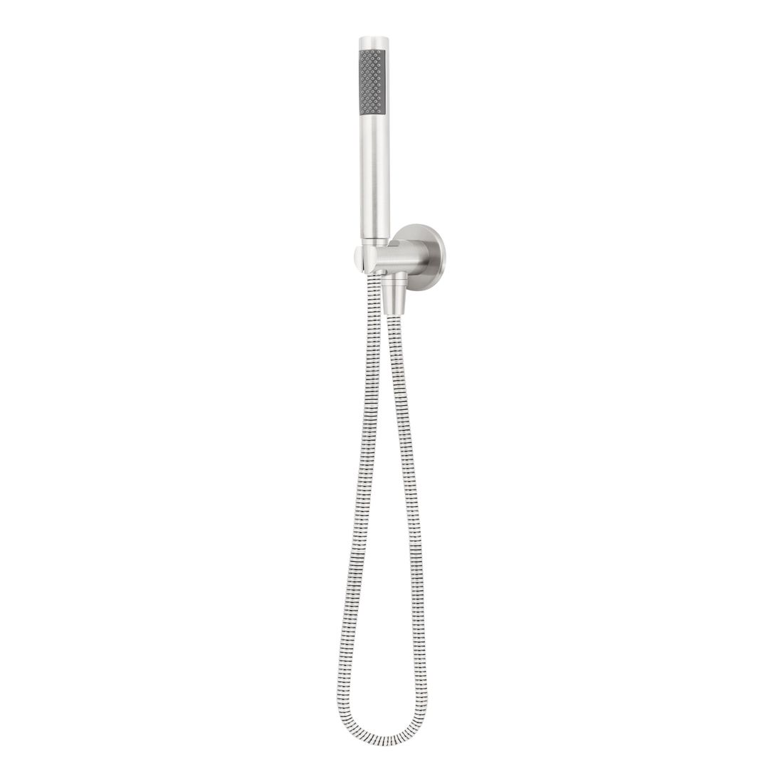 Round Hand Shower on Fixed Bracket MZ08-R-PVDBN Brushed Nickel