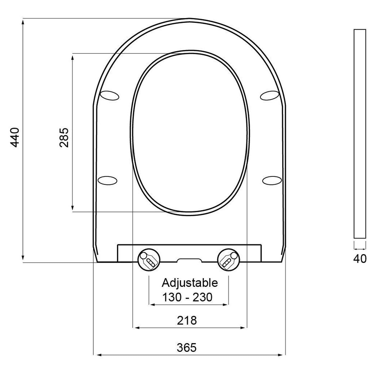 Narva Soft Close Quick Release Toilet Seat - Thick