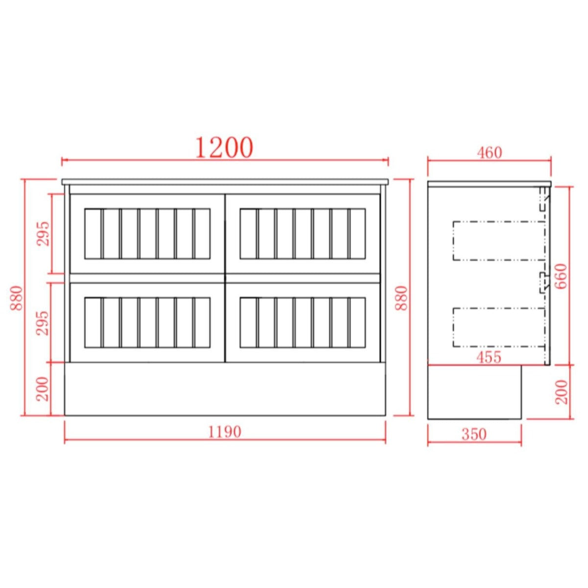 Bayside 1200mm Single Basin Wall Hung Vanity Cabinet Matte Black
