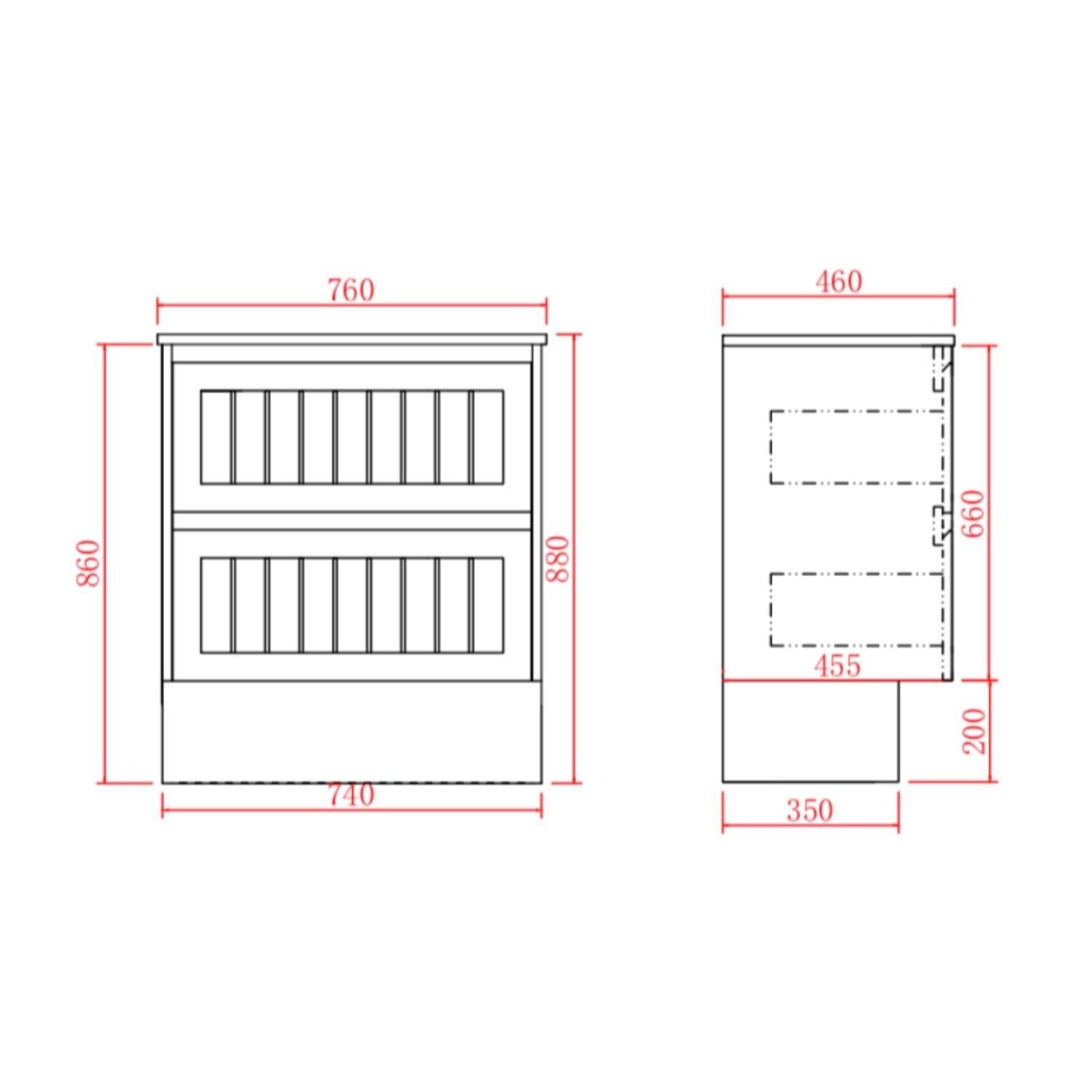 Bayside 750mm Single Basin Wall Hung Vanity Cabinet Matte Black