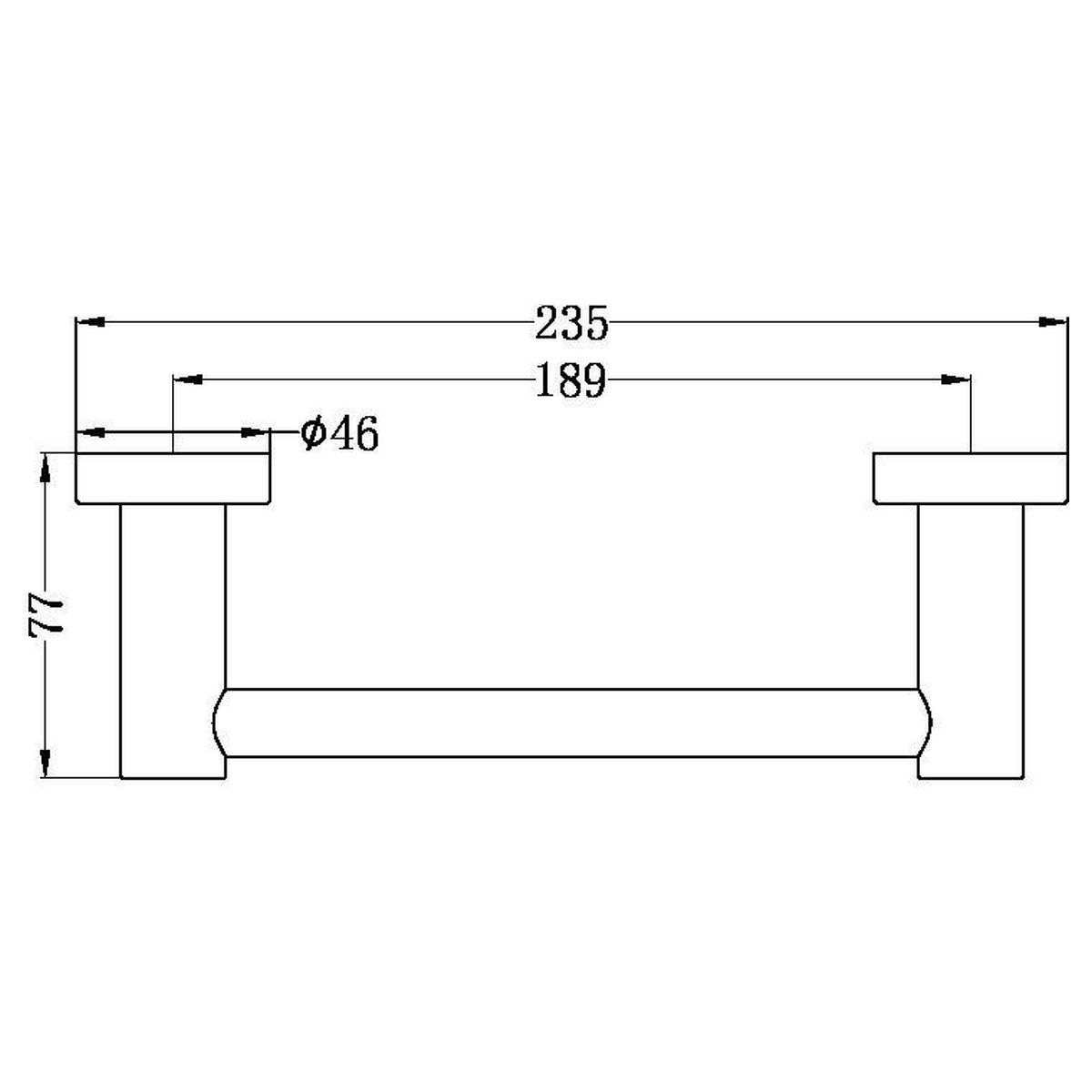Mecca Hand Towel Rail - Brushed Nickel