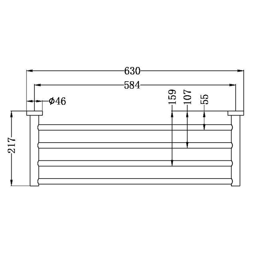 Mecca Towel Rack - Brushed Nickel