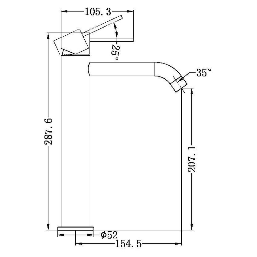 Mecca Tall Basin Mixer - Brushed Nickel