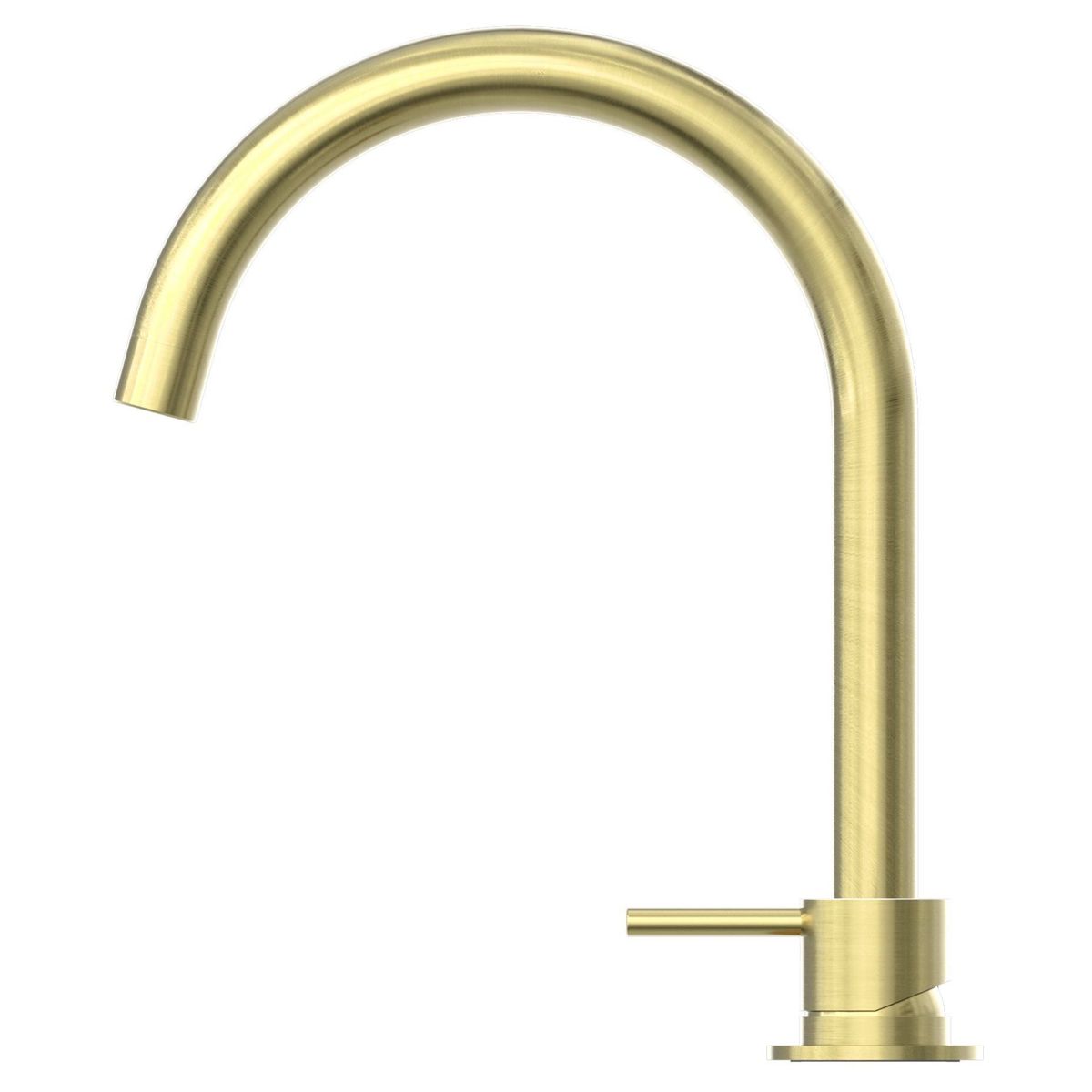 Mecca Hob Basin Mixer Round Spout - Brushed Gold