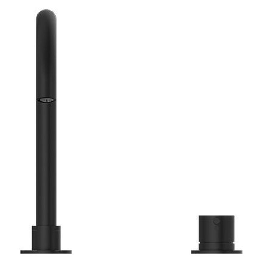 Mecca Hob Basin Mixer Round Spout - Matte Black