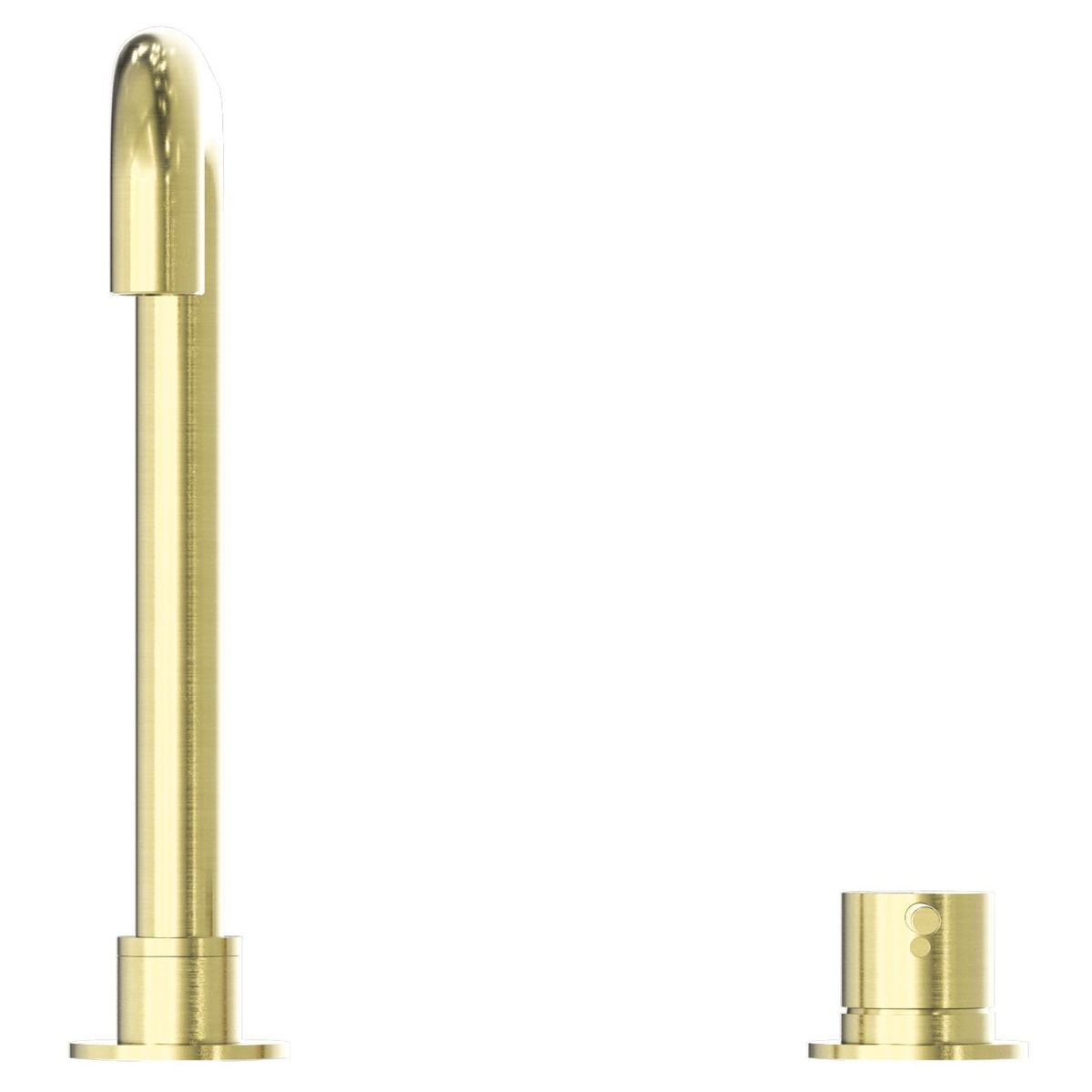 Mecca Hob Basin Mixer Square Spout - Brushed Gold