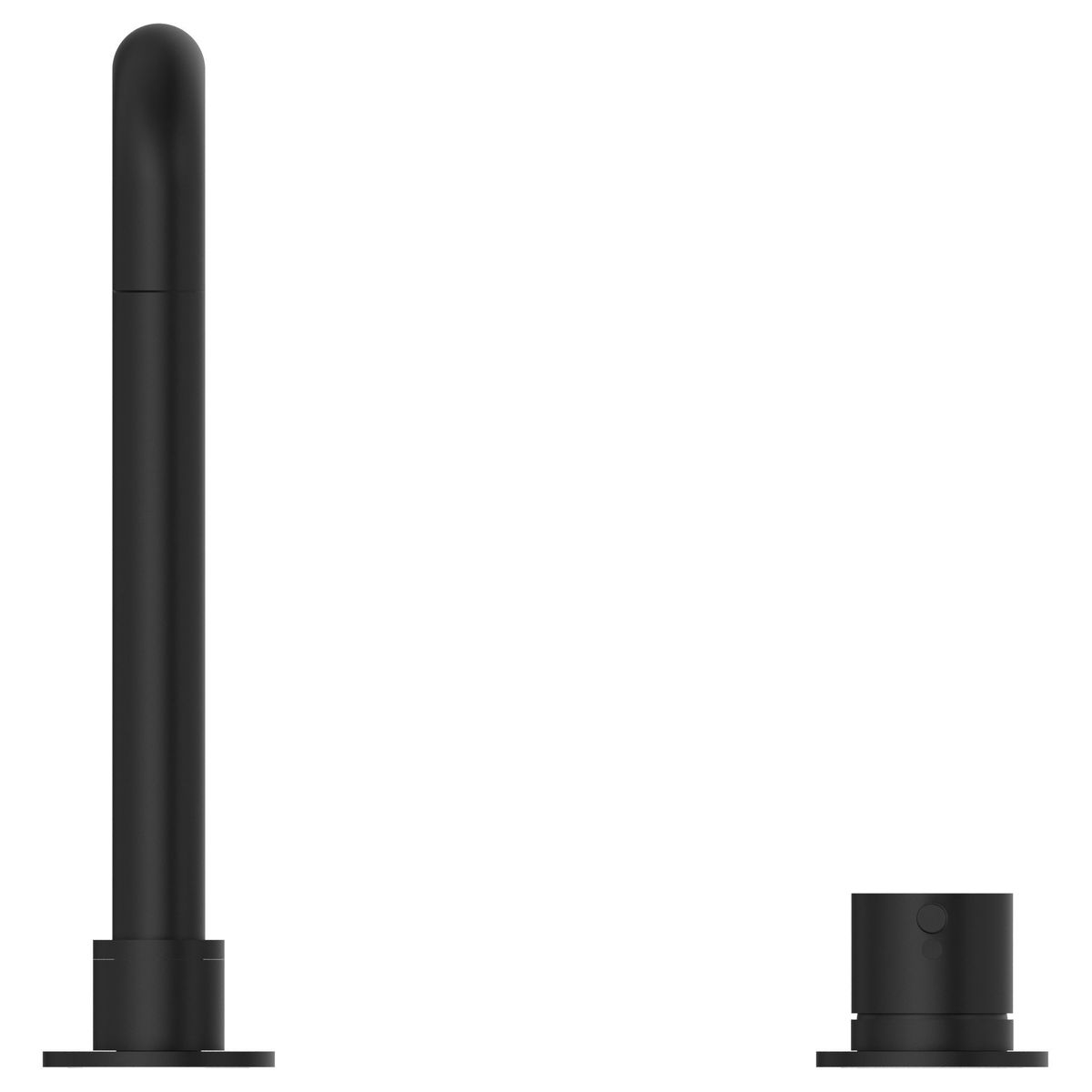 Mecca Hob Basin Mixer Square Spout - Matte Black