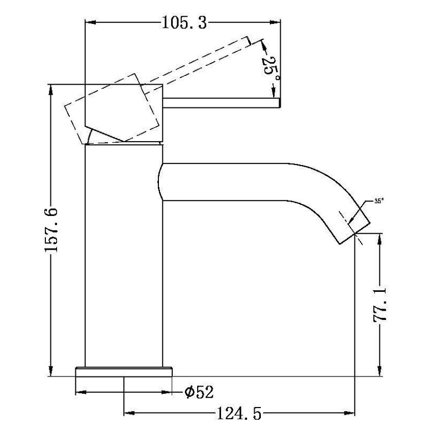 Mecca Basin Mixer - Matte Black