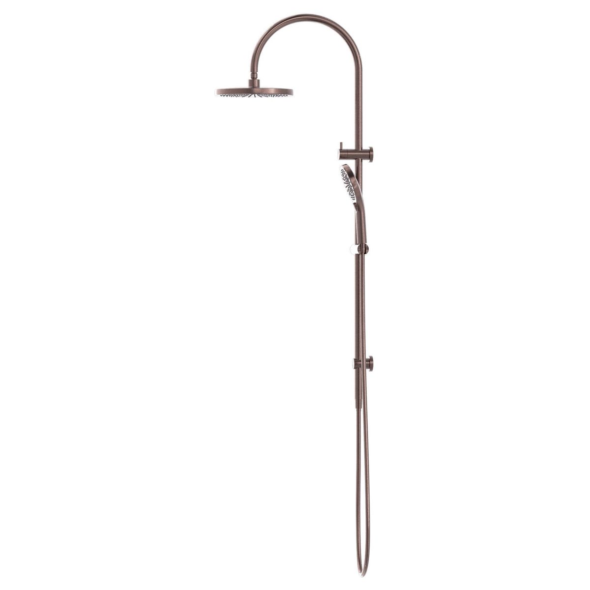 Mecca Twin Shower With Shower - Brushed Bronze