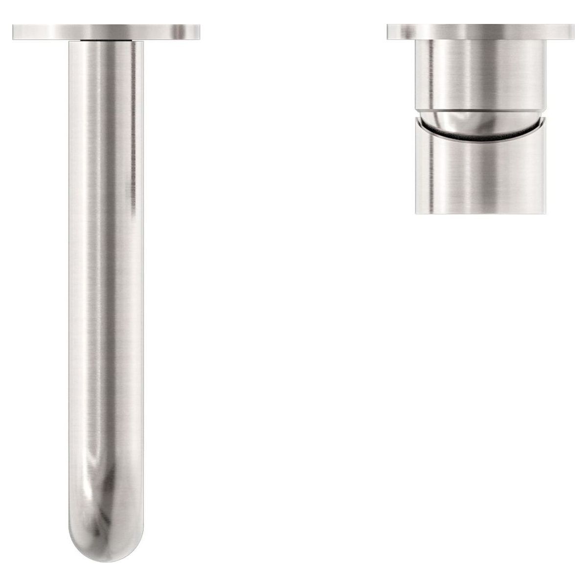 Mecca Wall Basin/Bath Mixer Separate Back Plate 120mm in Brushed Nickel