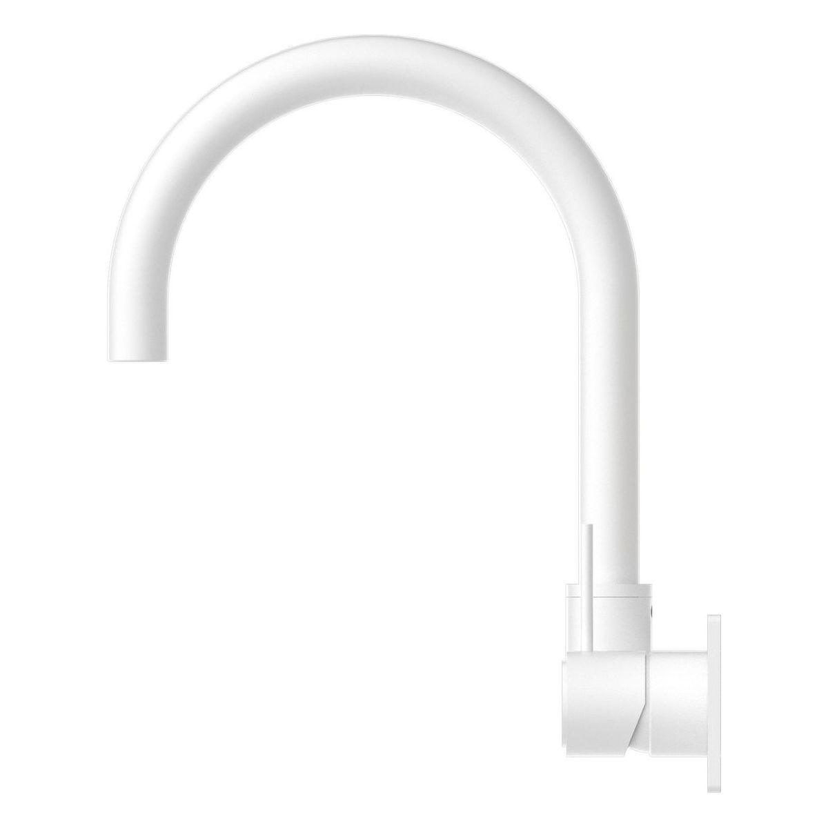 Mecca Wall Basin/Bath Mixer Swivel Spout Handle Up in Matte White
