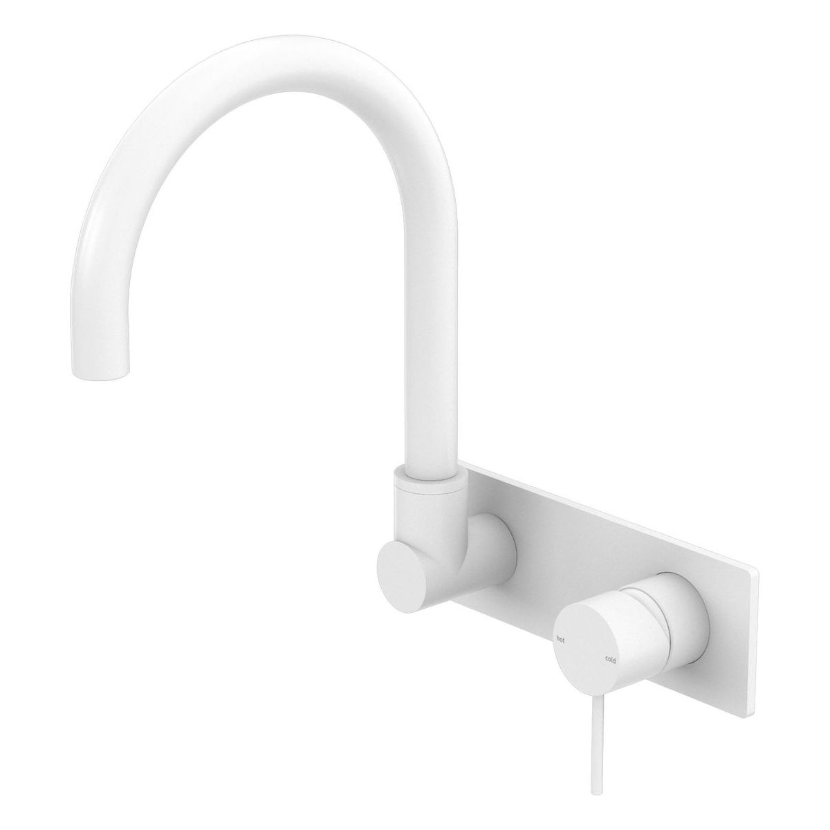 Mecca Wall Basin/Bath Mixer Swivel Spout in Matte White