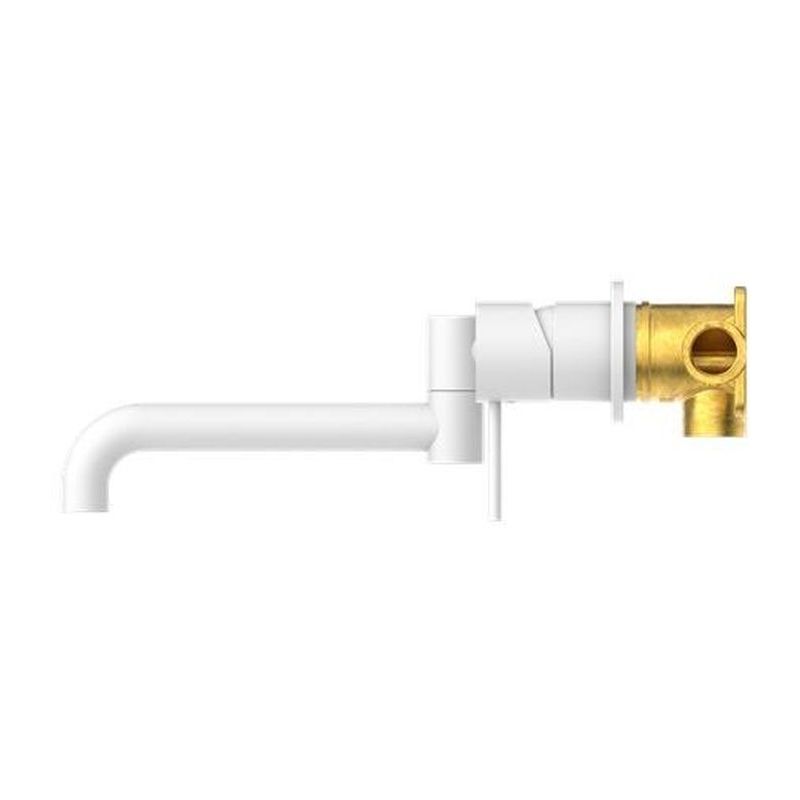 Mecca Wall Basin/Bath Mixer Swivel Spout 225mm in Matte White