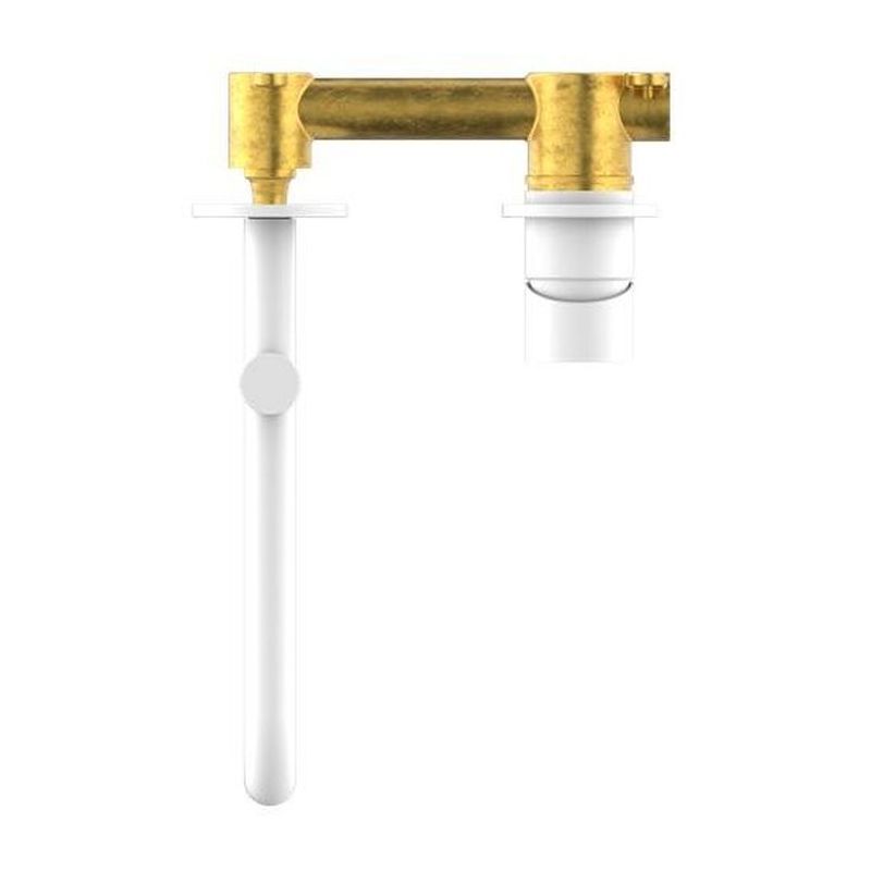 Mecca Wall Basin/Bath Mixer Swivel Spout 225mm in Matte White
