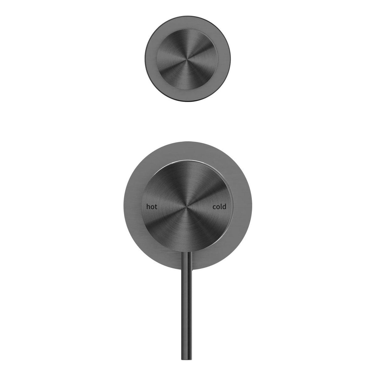 Mecca Shower Mixer With Divertor Separate Back Plate in Gun Metal