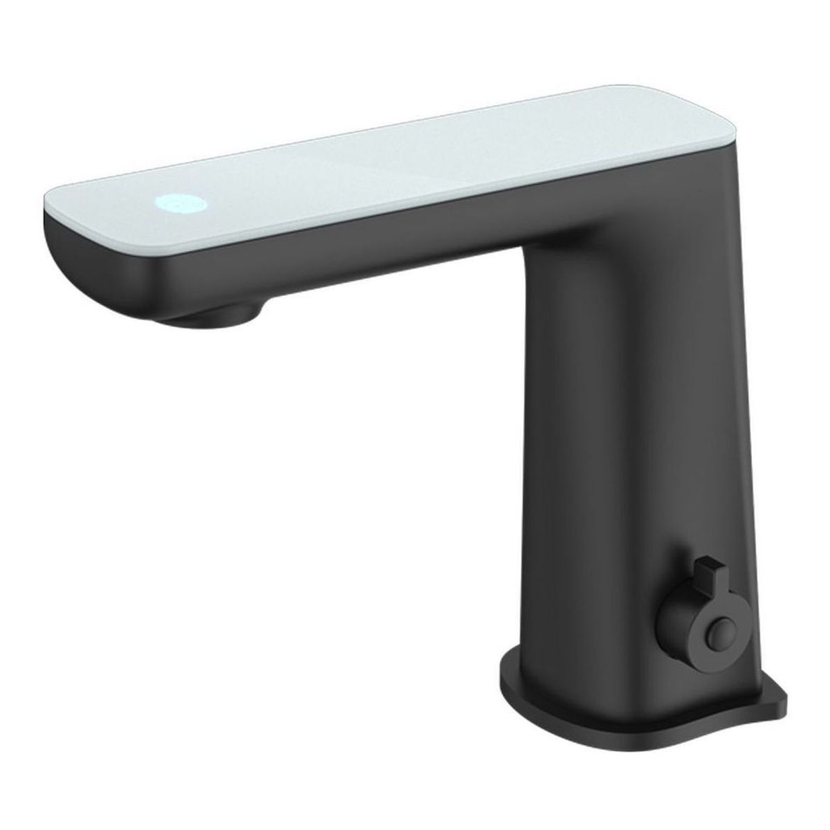 Claudia Sensor Mixer With White Top Display in Matte Black