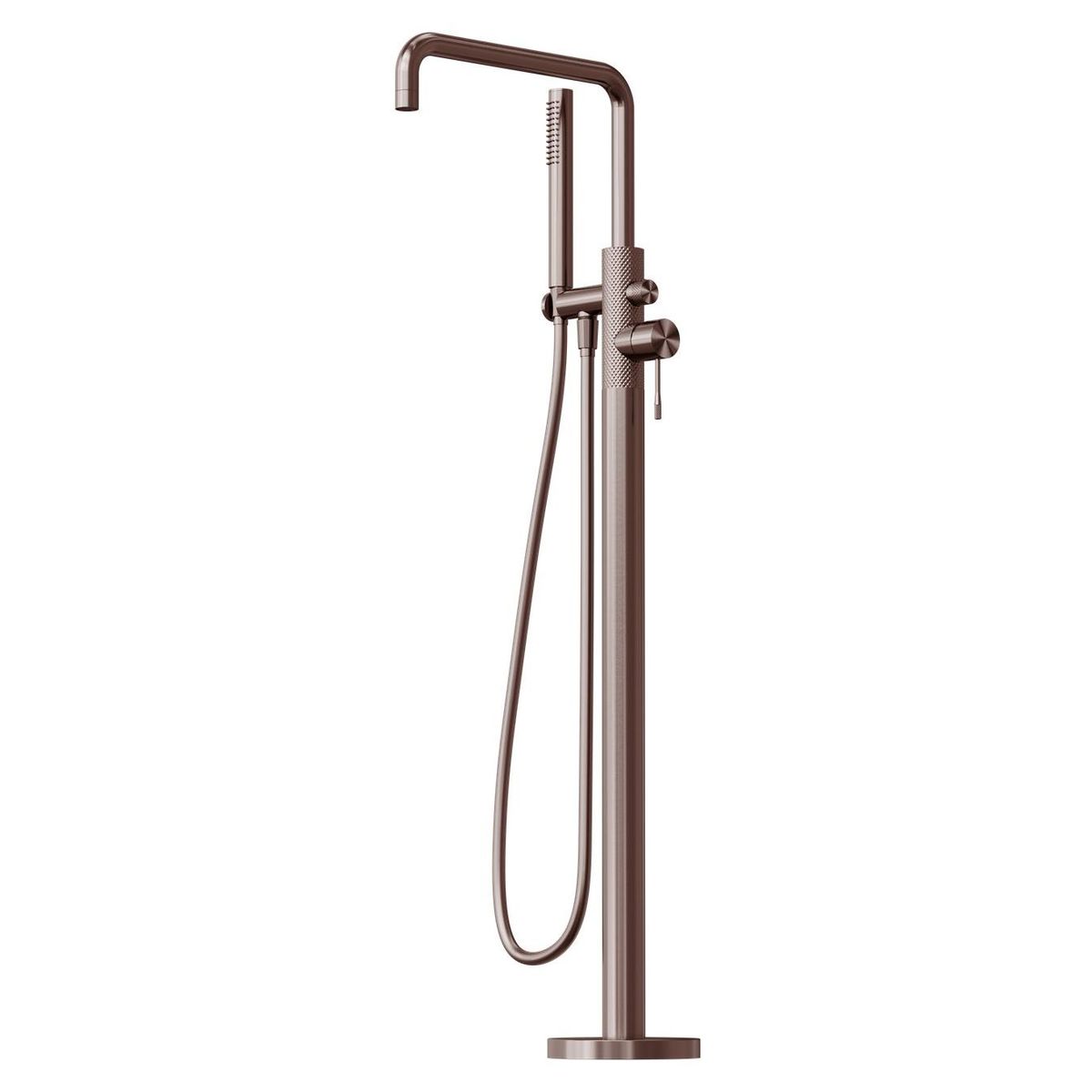 Opal Freestanding Bath Mixer With Hand Shower - Brushed Bronze