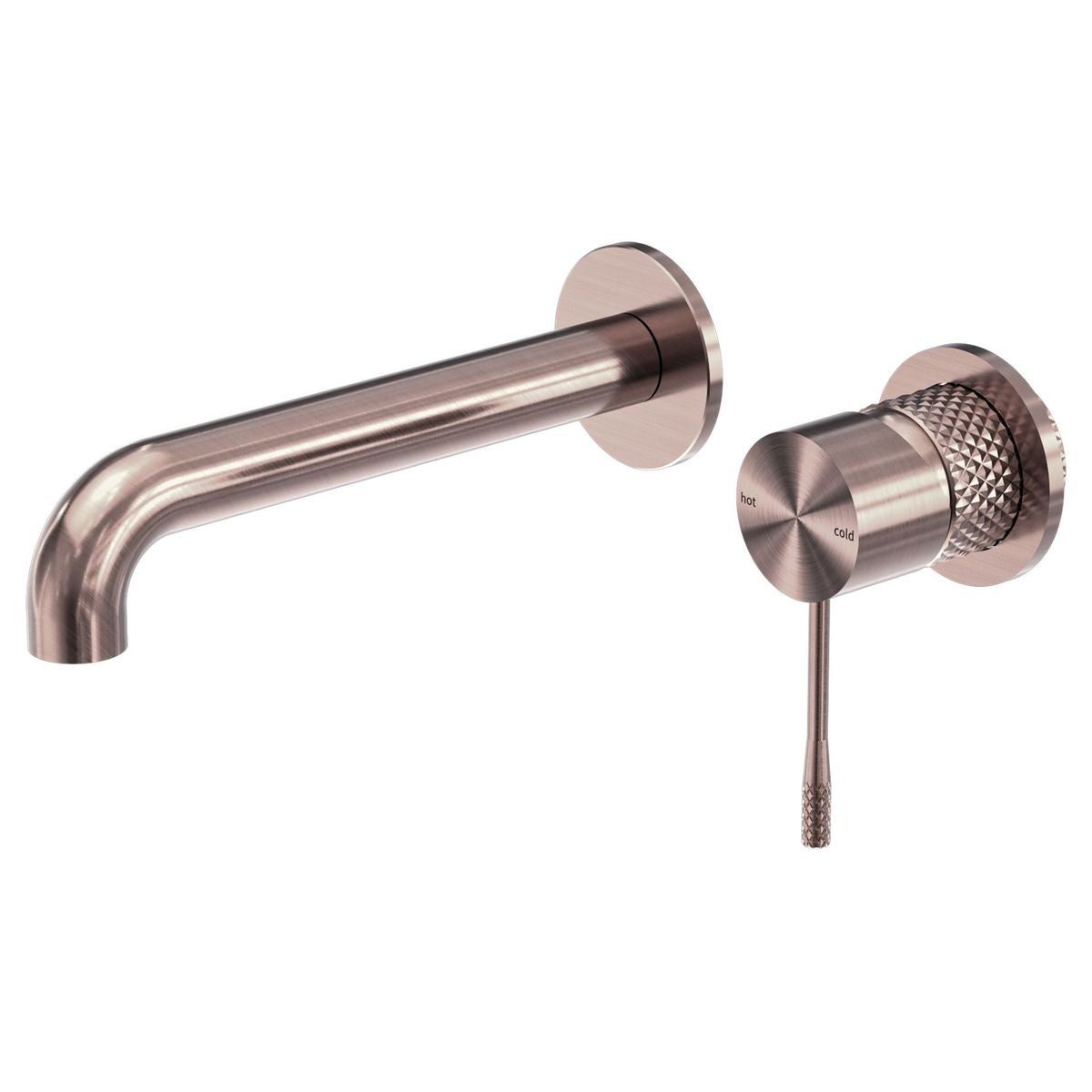 Opal Wall Basin/Bath Mixer Separate Back Plate 260mm - Brushed Bronze
