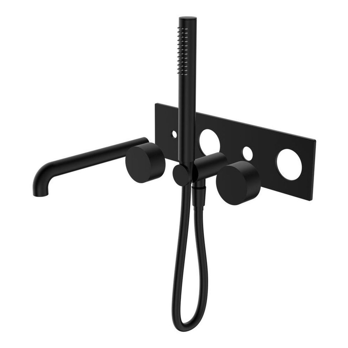 Kara Progressive Shower System With Spout 230mm Trim Kits in Matte Black