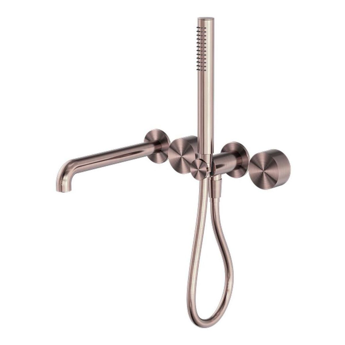 Kara Progressive Shower System Separate Plate With Spout 250mm in Brushed Bronze