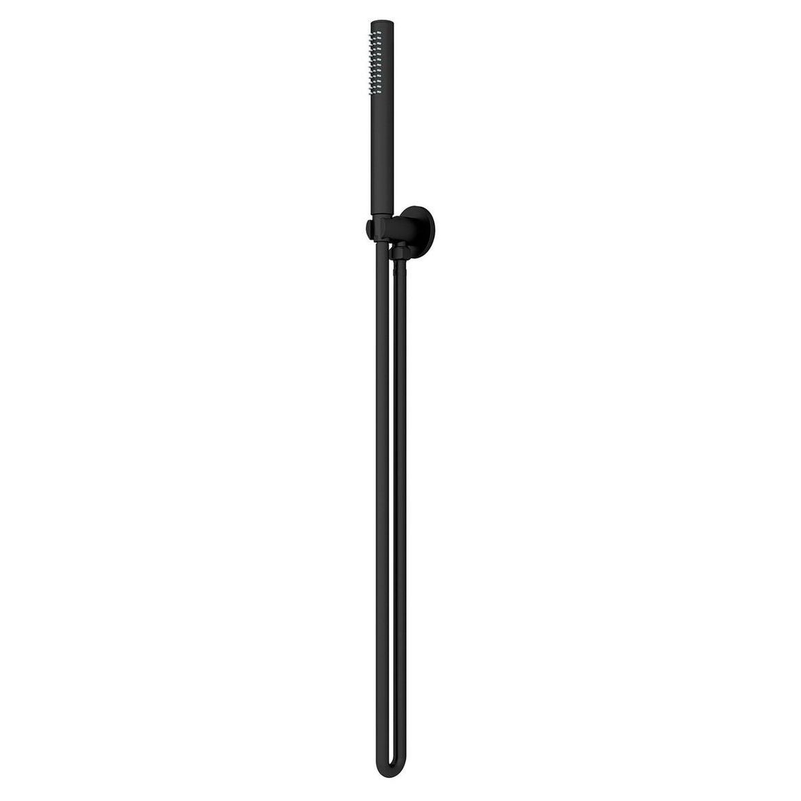 Round Hand Held Shower Bracket - Matte Black