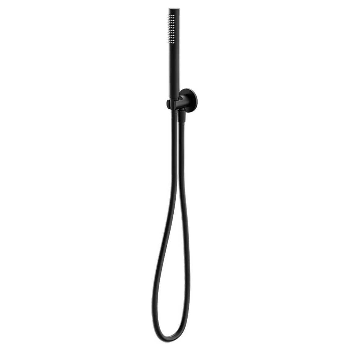 Round Hand Held Shower Bracket - Matte Black