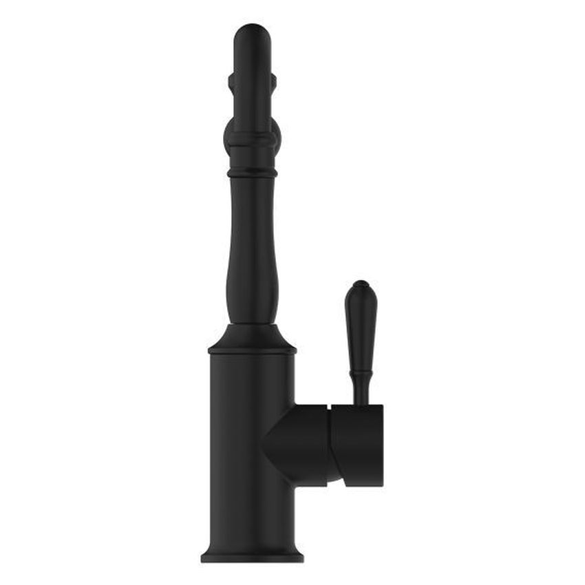York Kitchen Mixer Hook Spout With Metal Lever - Matte Black