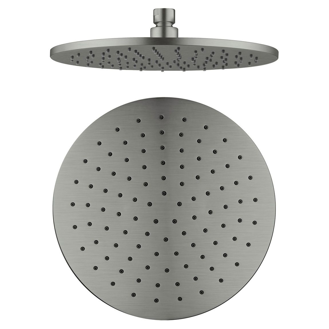 250mm Round Shower Head in Gun Metal Grey