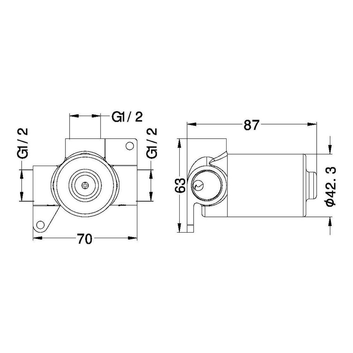 Premium 35mm Universal Shower Mixer Body Only