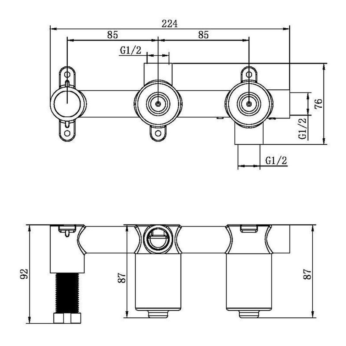Premium Universal Progressive Shower System Body Only