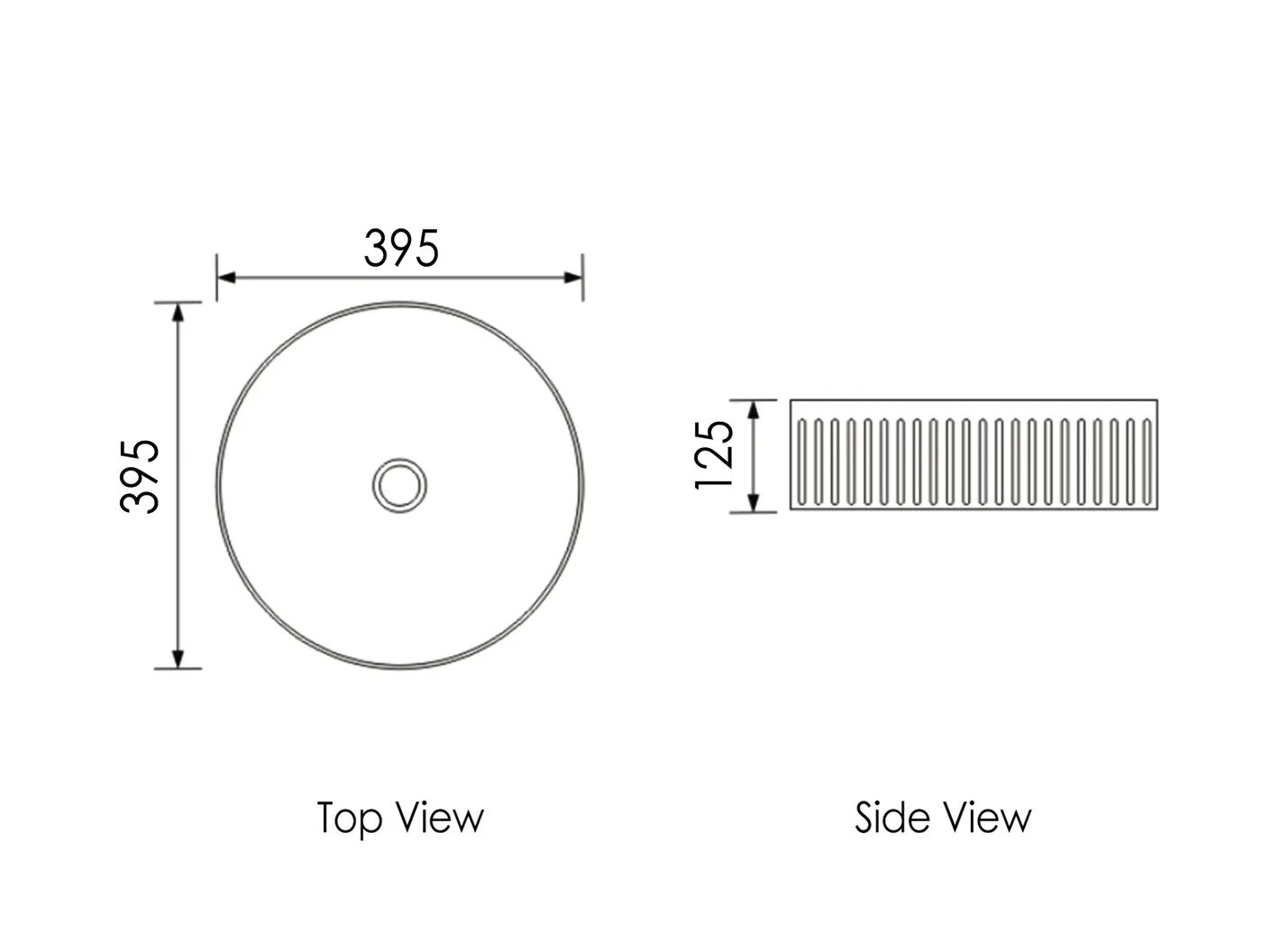 Oxford Above Counter Round Basin Matte White