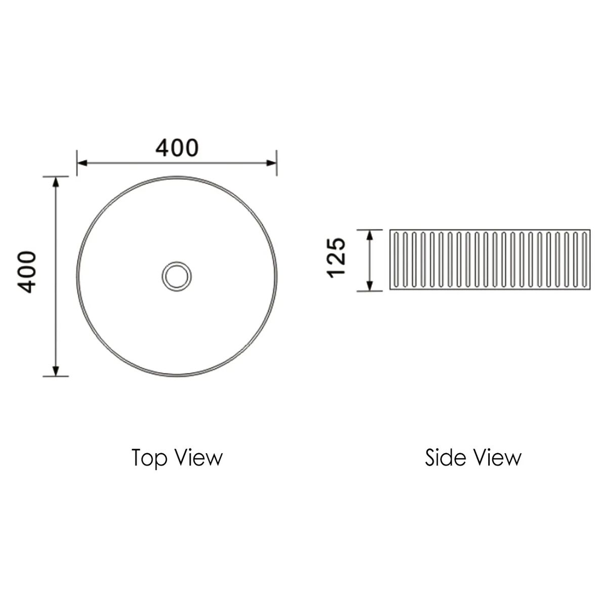 Marlo 400 Round Basin - Matte White
