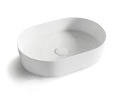 Otti Quay Oval Above Counter Basin 500x340x120, Gloss White