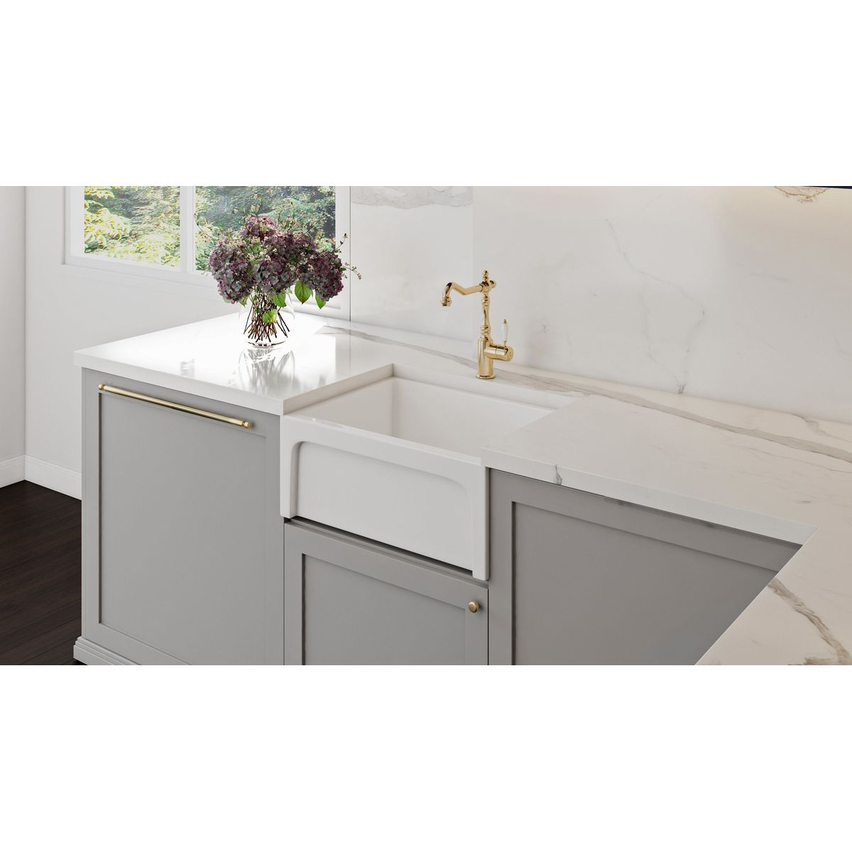 Patri 60X46 Fireclay Single Bowl Butler Sink
