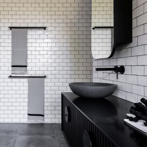 Surena Above Counter Stone Basin - Black Onyx