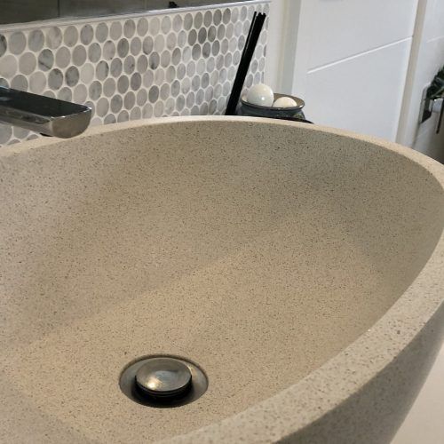Sussana Above Counter Stone Basin - Coco Brown
