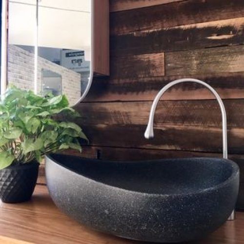 Onda Above Counter Stone Basin - Black Onyx