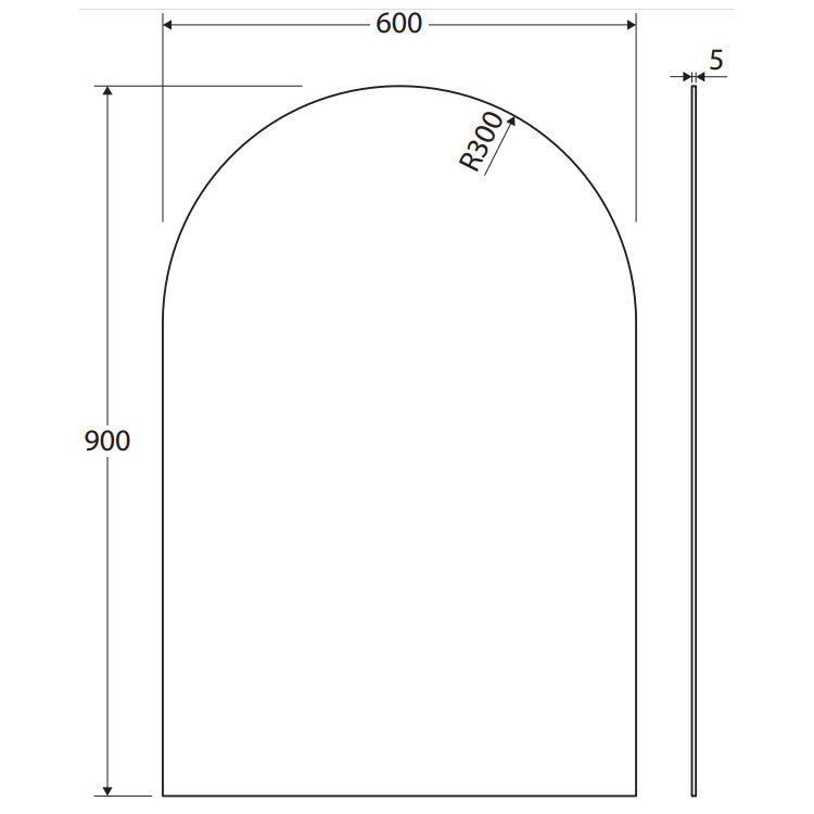 Arch Mirror - 600 x 900mm