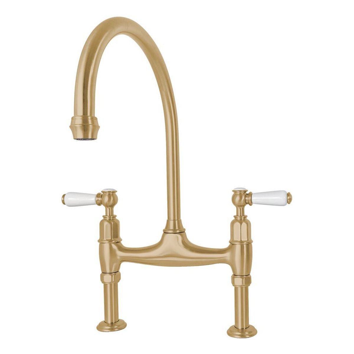 Shaws by Perrin & Rowe Pendleton Kitchen Mixer, Satin Brass
