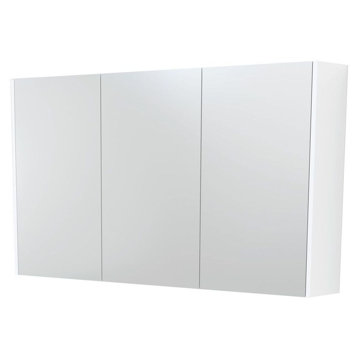 1200 Mirror Cabinet with Satin White Side Panels